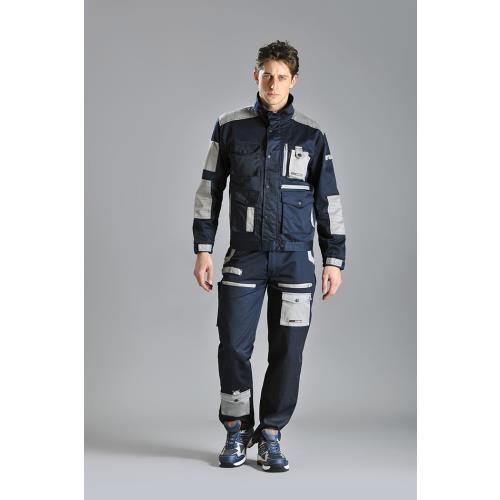 Pantalone aria sj blu/grigio
