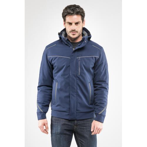 Giubbotto soft pad navy/grigio