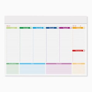 Planning multicolor - testata cartoncino bianco