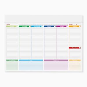Mini planning multicolor - testata cartoncino bianco