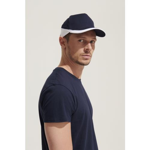 Cappellino adulto a 5 pannelli bicolore booster