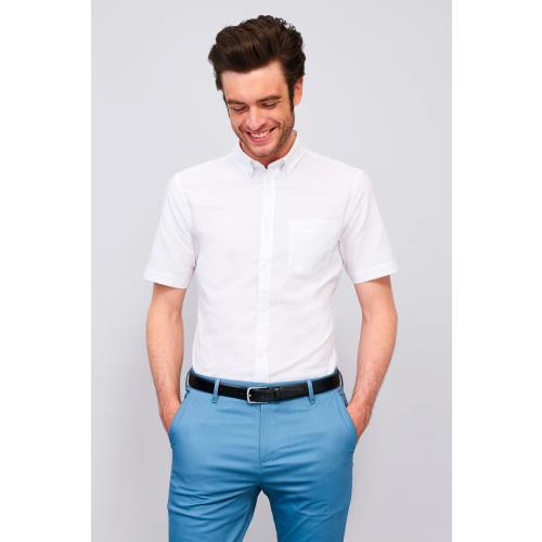 Camicia uomo oxford manica corta brisbane fit