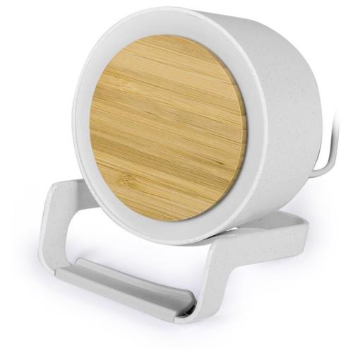Diffusore bluetooth con caricatore wireless in paglia di grano+abs