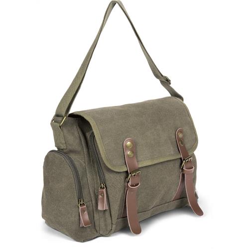 Tracolla vintage in policotone canvas
