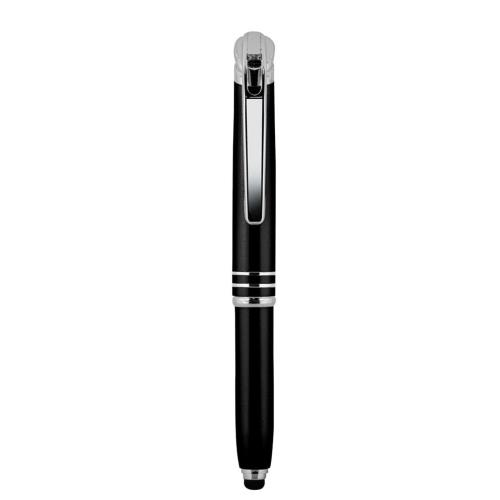 Penna a sfera touch screen e luce in alluminio e metallo in alluminio