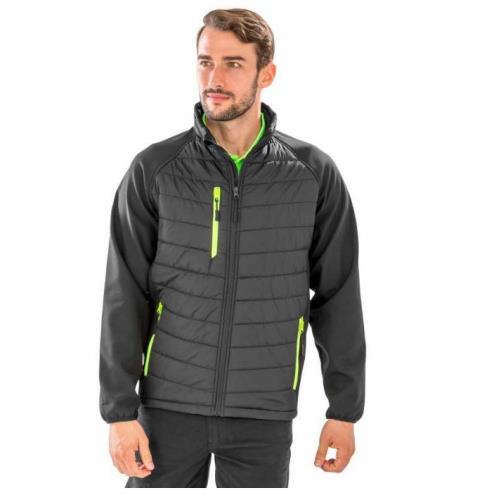 Black compass padded softshell