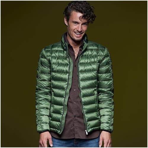 Men quilted down jacket 100%p
