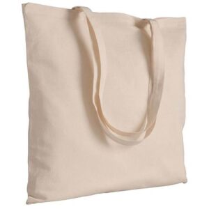 Shopper in cotone 135 g/m, manici lunghi